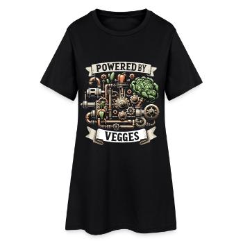 Végétalien végétarien Steampunk Légume cadeau - Robe T-shirt Femme - noir - Devant