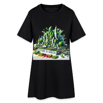 Futuriste City Garden Design Veggie Gift - Robe T-shirt Femme - noir - Devant