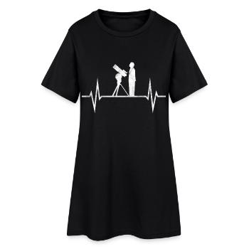 Astronomie Astronome Télescope Univers - Robe T-shirt Femme - noir - Devant