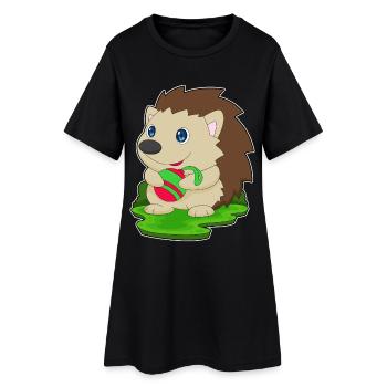 Boule de Noël Porc-épic - Robe T-shirt Femme - noir - Devant