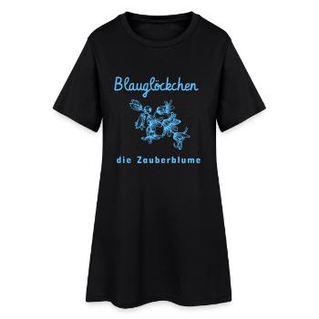 Bluebell the magic flower - Women’s T-Shirt Dress - black - Front