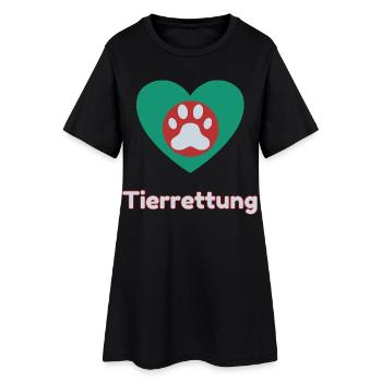 Animal rescue - Women’s T-Shirt Dress - black - Front