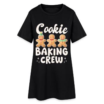 Équipe de cuisson de biscuits au pain d’épice de Noël drôle - Robe T-shirt Femme - noir - Devant