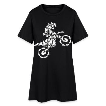 Motocross Silhouette - Robe T-shirt Femme - noir - Devant