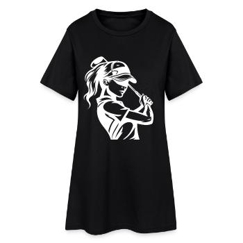 Golfeur - Robe T-shirt Femme - noir - Devant