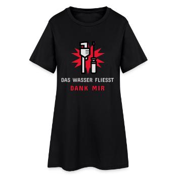 L’eau coule grâce à moi - Robe T-shirt Femme - noir - Devant