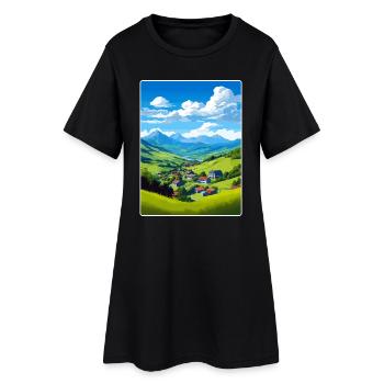 La Savoie France Affiche de voyage Peinture Souvenir WPA - Robe T-shirt Femme - noir - Devant