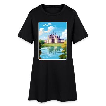 Château de Chambord Frankreich Reiseposter Souvenir - Frauen T-Shirt-Kleid - Schwarz - Vorne