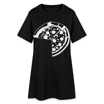 Pizza Sketch - Women’s T-Shirt Dress - black - Front