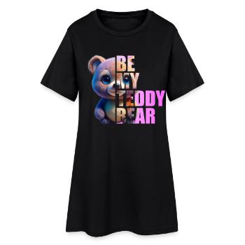 Be my Teddy Bear Design - Robe T-shirt Femme - noir - Devant