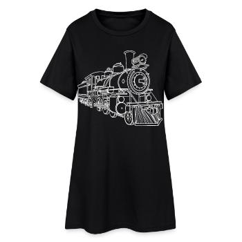 Railway Sketch - Women’s T-Shirt Dress - black - Front