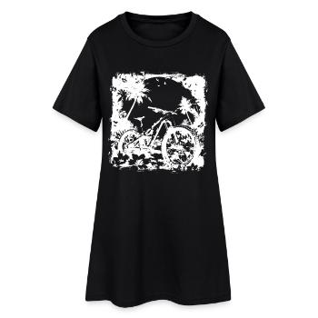 Graphique de vététiste - Robe T-shirt Femme - noir - Devant