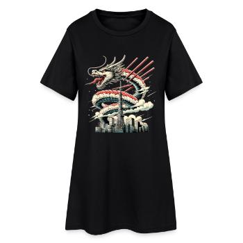Sushi Dragon Tokyo Cadeau - Robe T-shirt Femme - noir - Devant
