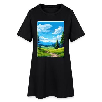Black Forest Germany Travel Poster Souvenir WPA - Women’s T-Shirt Dress - black - Front