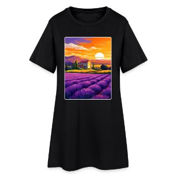 Provence Frankreich Reise Poster Souvenir Farbe WPA - Frauen T-Shirt-Kleid - Schwarz - Vorne