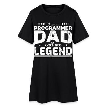 Coder Papa - Frauen T-Shirt-Kleid - Schwarz - Vorne