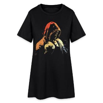 Kickboxing rétro - Robe T-shirt Femme - noir - Devant