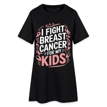 Breast cancer defeated - Malignant tumor - Women’s T-Shirt Dress - black - Front