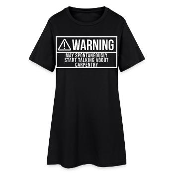 menuiserie - Robe T-shirt Femme - noir - Devant