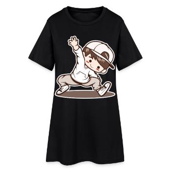Petit garçon de breakdance - Robe T-shirt Femme - noir - Devant