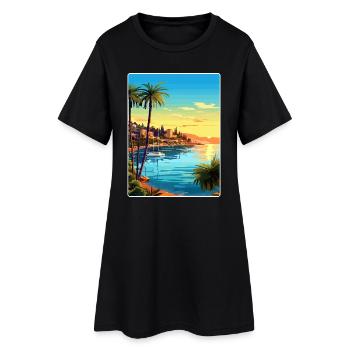 Côte d’Azur France Affiche de voyage Souvenir WPA - Robe T-shirt Femme - noir - Devant