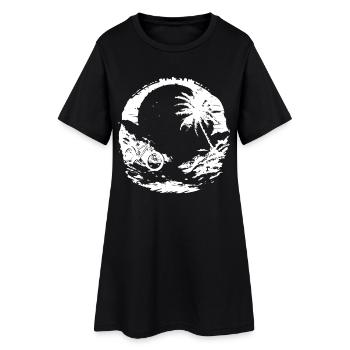 Dessin VTT - Robe T-shirt Femme - noir - Devant