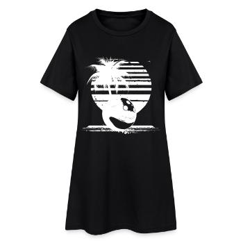 Boule de bowling - Robe T-shirt Femme - noir - Devant