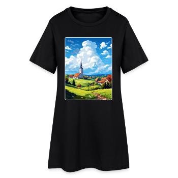 Odenwald Deutschland Reise Poster Souvenir Farbe WPA - Frauen T-Shirt-Kleid - Schwarz - Vorne