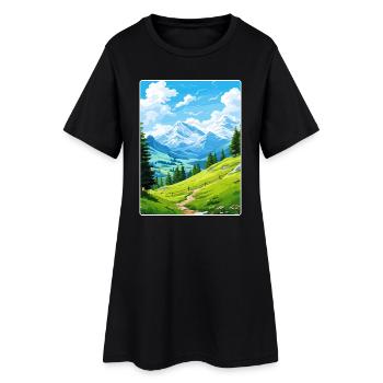Stoos Suisse Affiche de voyage Peinture Souvenir WPA - Robe T-shirt Femme - noir - Devant