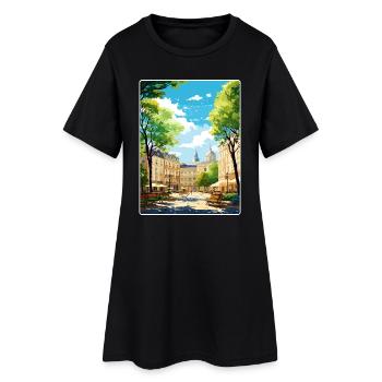 Aix En Provence Frankreich Reiseposter Souvenir WPA - Frauen T-Shirt-Kleid - Schwarz - Vorne
