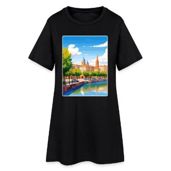 Toulouse Frankreich Reise Poster Souvenir Farbe WPA - Frauen T-Shirt-Kleid - Schwarz - Vorne