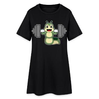 Caterpillar Bodybuilder Barbell Bodybuilding - Robe T-shirt Femme - noir - Devant