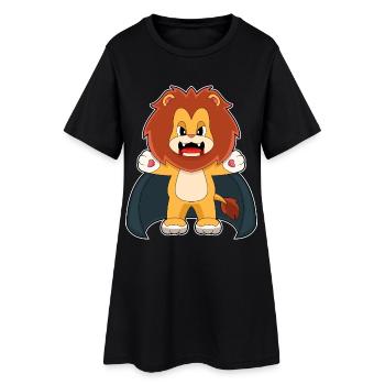 Lion Halloween Vampire - Robe T-shirt Femme - noir - Devant
