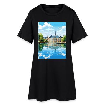 La Haye Pays-Bas Affiche de voyage Souvenir WPA - Robe T-shirt Femme - noir - Devant