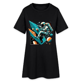 Cadeau d’astronaute d’escalade de bloc - Robe T-shirt Femme - noir - Devant