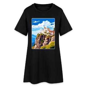 Kalambaka Griechenland Reise Poster Souvenir Farbe WPA - Frauen T-Shirt-Kleid - Schwarz - Vorne