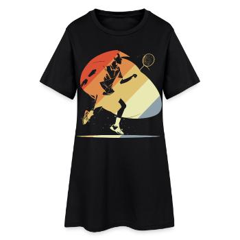 Vintage Badminton - Women’s T-Shirt Dress - black - Front