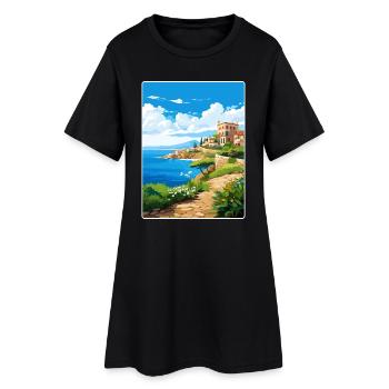 Heraklion Griechenland Reise Poster Souvenir Farbe WPA - Frauen T-Shirt-Kleid - Schwarz - Vorne
