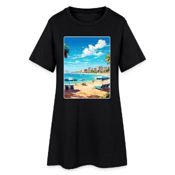 Cala Milor Espagne Affiche de voyage Peinture Souvenir WPA - Robe T-shirt Femme - noir - Devant
