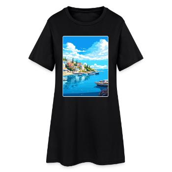 Île d’Agistri Grèce Affiche de voyage Souvenir WPA - Robe T-shirt Femme - noir - Devant