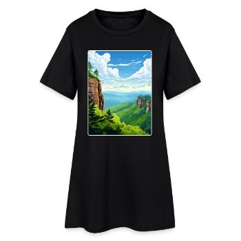 Elbsandsteingebirge Deutschland Reiseposter WPA - Frauen T-Shirt-Kleid - Schwarz - Vorne