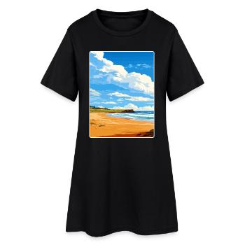 Constantine Bay Cornwall England Reiseposter WPA - Frauen T-Shirt-Kleid - Schwarz - Vorne