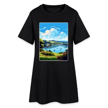 Helford River Angleterre Affiche de voyage Souvenir WPA - Robe T-shirt Femme - noir - Devant
