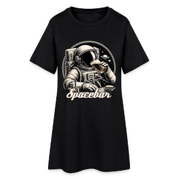 Astronaut Bar Spacebar Geschenk - Frauen T-Shirt-Kleid - Schwarz - Vorne