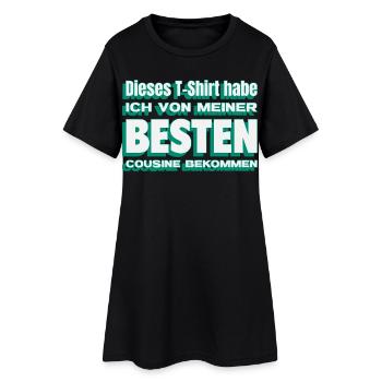 Cadeau de ma meilleure cousine - Robe T-shirt Femme - noir - Devant