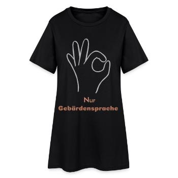 Langue des signes uniquement - Robe T-shirt Femme - noir - Devant