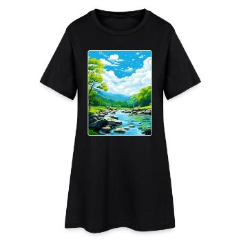 Golitha Falls Angleterre Affiche de voyage Souvenir WPA - Robe T-shirt Femme - noir - Devant