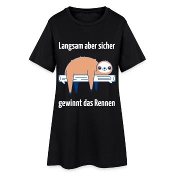 Humeur détendue de paresseux - Robe T-shirt Femme - noir - Devant