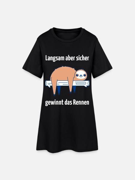 Relaxed sloth mood - Women’s T-Shirt Dress - black