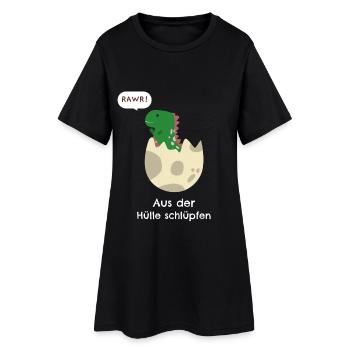 Glissez-vous hors de la coquille - Robe T-shirt Femme - noir - Devant